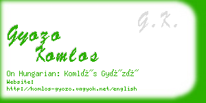 gyozo komlos business card